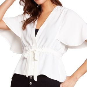 JACK by BB Dakota I'm Fluttered Waist Cinch Top